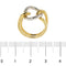 Bague Bague double anneau en or jaune et or blanc 18 ct avec diamants 58 Facettes 26410