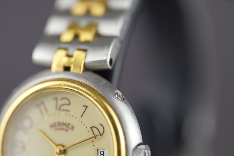 Hermès Profile - Montre femme en acier bicolore 58 Facettes TOT-10906