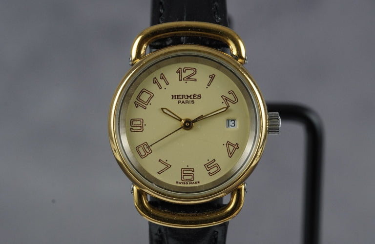 Hermès Pullman - Montre femme plaqué or 58 Facettes TOT-11259