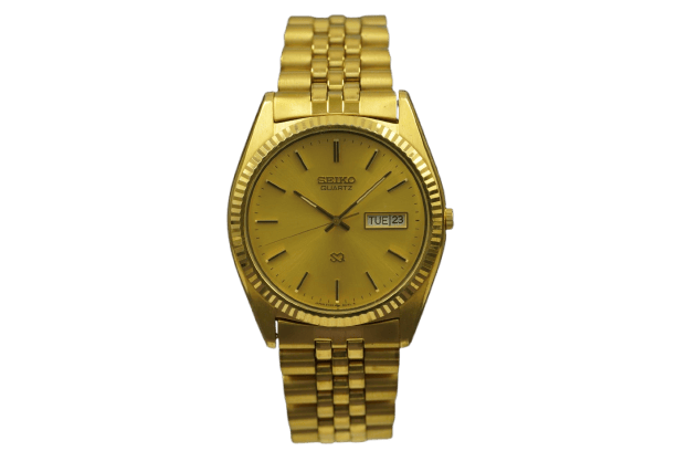 Seiko Quartz SQ - Montre Day Date en acier 58 Facettes TOT-11182