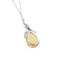 Collier Gora - Collier en or blanc 18 ct avec pendentif citrine et diamants 58 Facettes 9992