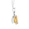 Collier Gora - Collier en or blanc 18 ct avec pendentif citrine et diamants 58 Facettes 9992