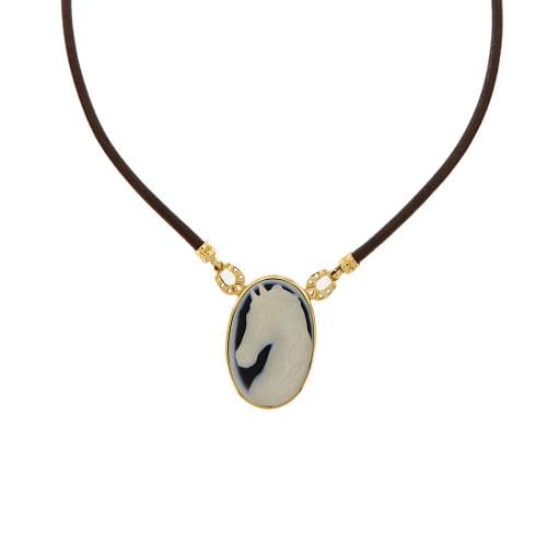 Collier Gobbi 1842 - Collier avec camée en or jaune 18 kt 58 Facettes 33169