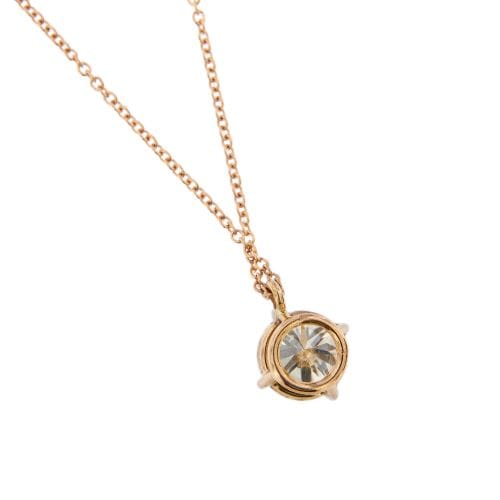 Collier Collier point de lumière - Pendentif diamant 1,13 ct en or rose 18 ct 58 Facettes 431