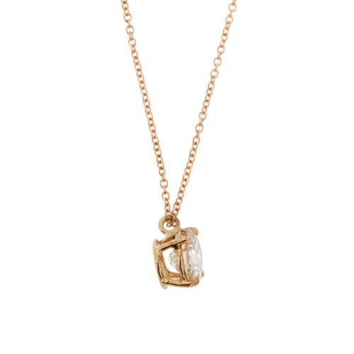Collier Collier point de lumière - Pendentif diamant 1,13 ct en or rose 18 ct 58 Facettes 431