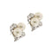 Boucles d'oreilles Boucles d’oreilles - Puces en or blanc 18 ct, perles et diamants 58 Facettes 32450