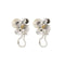 Boucles d'oreilles Boucles d’oreilles - Puces en or blanc 18 ct, perles et diamants 58 Facettes 32450