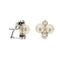 Boucles d'oreilles Boucles d’oreilles - Puces en or blanc 18 ct, perles et diamants 58 Facettes 32450