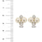 Boucles d'oreilles Boucles d’oreilles - Puces en or blanc 18 ct, perles et diamants 58 Facettes 32450