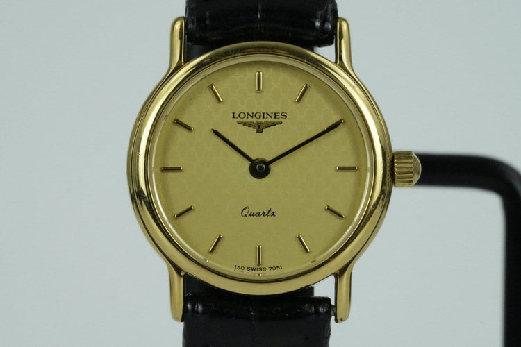 Montre Longines Quartz - Montre femme plaqué or 58 Facettes TOT-10055