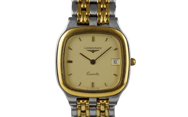 Longines Quartz - Montre homme en acier, cadran champagne 58 Facettes TOT-10765