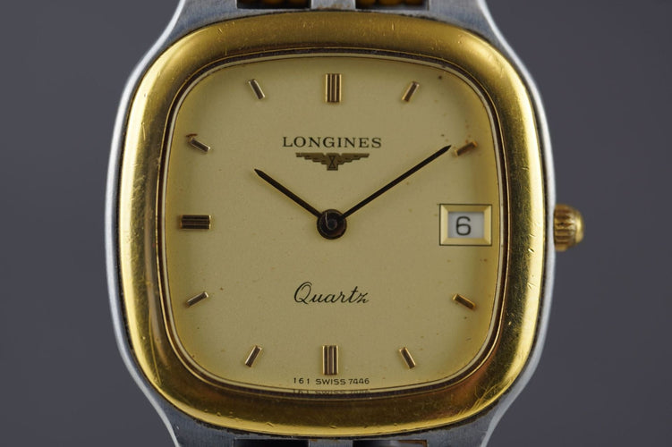 Longines Quartz - Montre homme en acier, cadran champagne 58 Facettes TOT-10765
