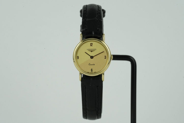 Montre Longines - Montre Quartz plaquée or référence 962 6683 58 Facettes TOT-01593