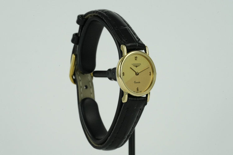 Montre Longines - Montre Quartz plaquée or référence 962 6683 58 Facettes TOT-01593