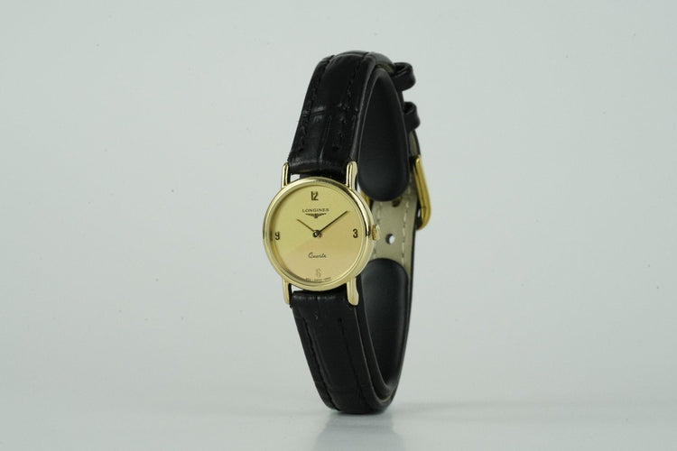 Montre Longines - Montre Quartz plaquée or référence 962 6683 58 Facettes TOT-01593