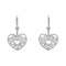 Boucles d'oreilles Boucles d’oreilles pendantes cœur en or blanc 18 ct et diamants 58 Facettes 28314