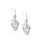 Boucles d'oreilles Boucles d’oreilles pendantes cœur en or blanc 18 ct et diamants 58 Facettes 28314