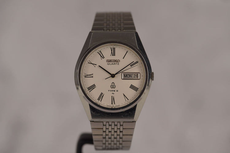 Seiko Quartz Type II - Montre Day Date en acier 58 Facettes TOT-10708