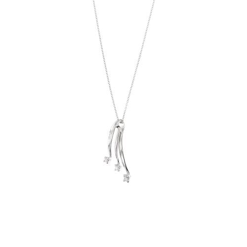 Collier Recarlo Eternity - Collier en or blanc 18 ct avec pendentif et diamants 58 Facettes 31364