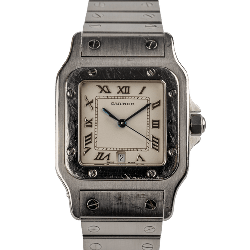 Montre Cartier Santos Galbée - Montre 1564 en acier 58 Facettes TOT-01545