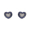 Boucles d'oreilles Pasquale Bruni - Boucles d’oreilles cœur en or blanc avec diamants et saphirs 58 Facettes 23895