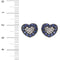 Boucles d'oreilles Pasquale Bruni - Boucles d’oreilles cœur en or blanc avec diamants et saphirs 58 Facettes 23895