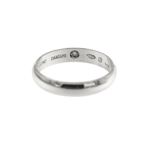 Bague Damiani PERSEMPRE - Alliance en platine 950 avec diamant 0,03 ct 58 Facettes 28199