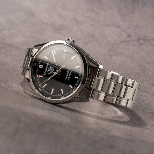 TAG Heuer Carrera Twin Time - Montre en acier 58 Facettes TOT-02215