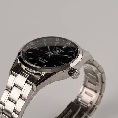 TAG Heuer Carrera Twin Time - Montre en acier 58 Facettes TOT-02215