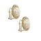 Boucles d'oreilles Boucles d’oreilles - Puces en or jaune et blanc 18 ct, perles mabé et diamants 58 Facettes 26824