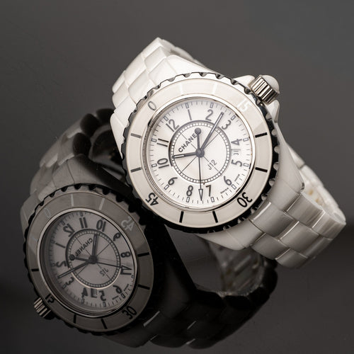 Chanel J12 Limited Edition - Montre en céramique blanche 58 Facettes TOT-02234