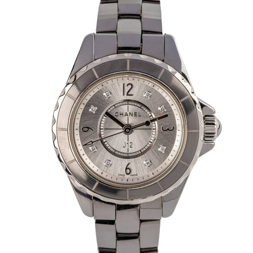 Chanel J12 Chromatic - Montre en céramique argentée 58 Facettes TOT-02176