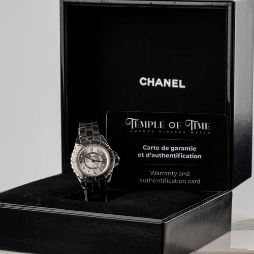 Chanel J12 Chromatic - Montre en céramique argentée 58 Facettes TOT-02176