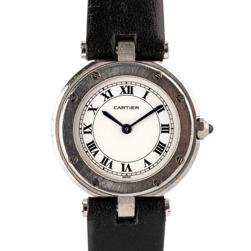 Cartier Santos Ronde - Montre 8192 en acier 58 Facettes TOT-02242
