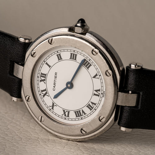 Cartier Santos Ronde - Montre 8192 en acier 58 Facettes TOT-02242