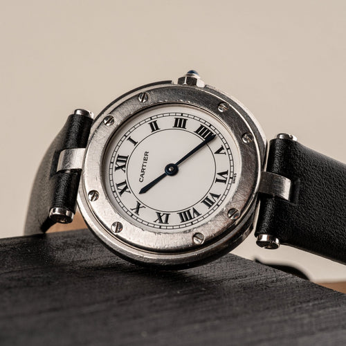 Cartier Santos Ronde - Montre 8192 en acier 58 Facettes TOT-02242