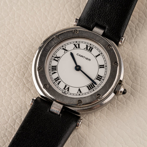Cartier Santos Ronde - Montre 8192 en acier 58 Facettes TOT-02242