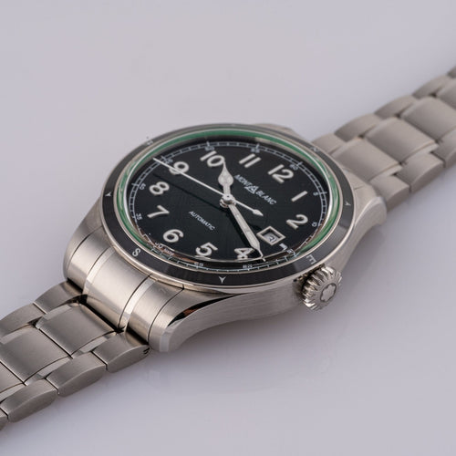 Montblanc 1858 Date 0 Oxygen - Montre en acier 58 Facettes TOT-02398