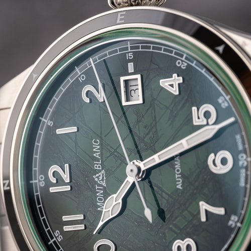 Montblanc 1858 Date 0 Oxygen - Montre en acier 58 Facettes TOT-02398