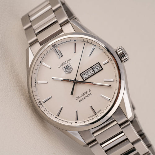 TAG Heuer Carrera Calibre 5 - Montre en acier 58 Facettes TOT-02342