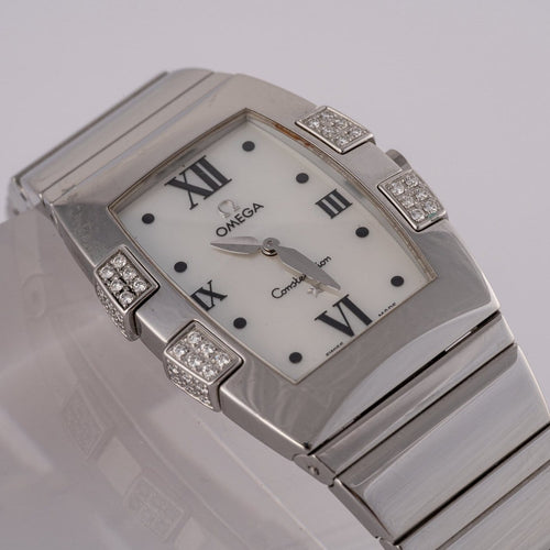 Montre Omega Constellation Quadrella - Montre en acier cadran nacre 58 Facettes TOT-02345