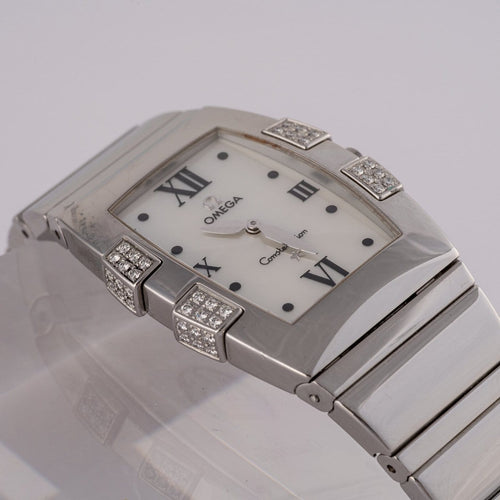 Montre Omega Constellation Quadrella - Montre en acier cadran nacre 58 Facettes TOT-02345