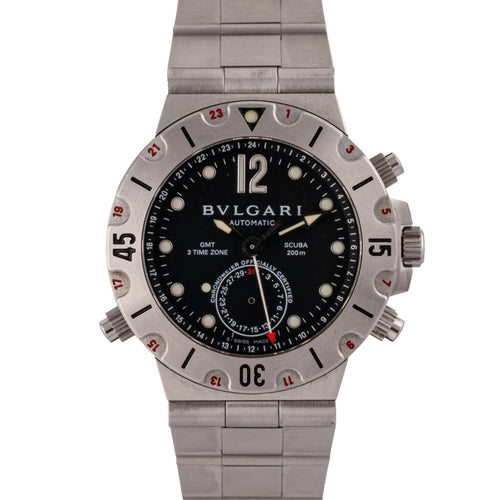 Bulgari Diagono GMT - Montre en acier 58 Facettes TOT-02353