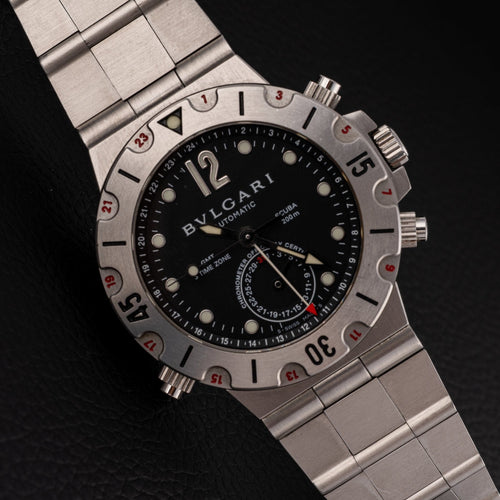 Bulgari Diagono GMT - Montre en acier 58 Facettes TOT-02353
