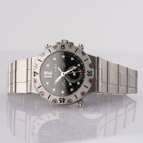Bulgari Diagono GMT - Montre en acier 58 Facettes TOT-02353
