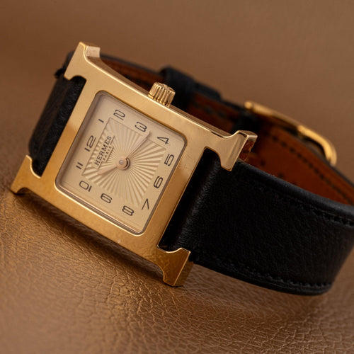 Hermès Heure H - Montre en plaqué or HH1.201 58 Facettes TOT-02390