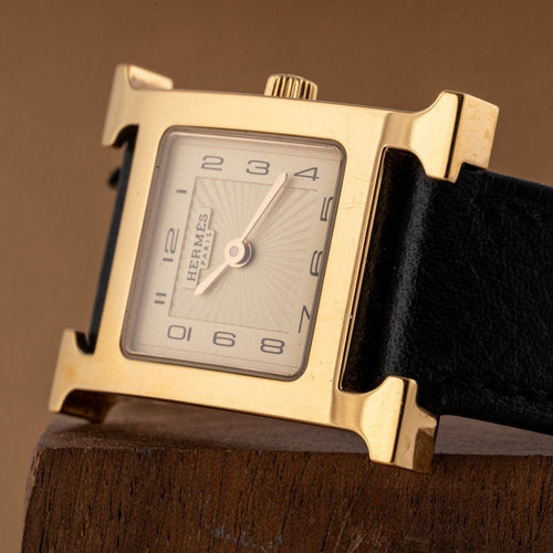 Hermès Heure H - Montre en plaqué or HH1.201 58 Facettes TOT-02390