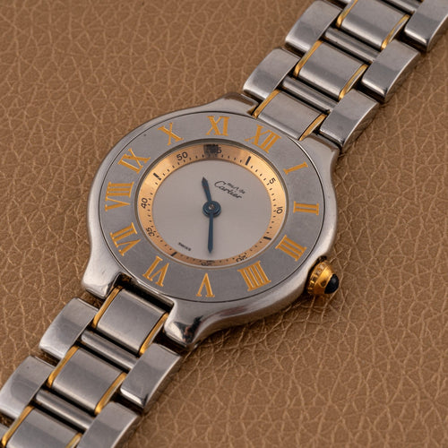 Cartier Must de 21 - Montre femme en or et acier 58 Facettes TOT-02403