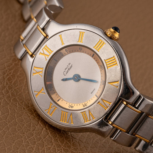 Cartier Must de 21 - Montre femme en or et acier 58 Facettes TOT-02403