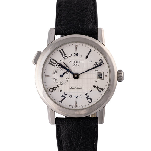 Zenith Port Royal Elite Dual Time - Montre en acier 58 Facettes TOT-02331